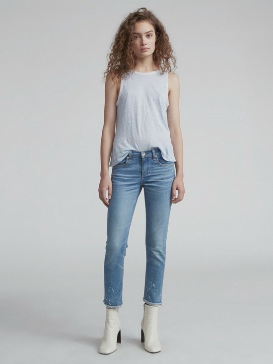 rag & bone Denim - Rag & Bone Dre Paint Splatter Capri Jeans